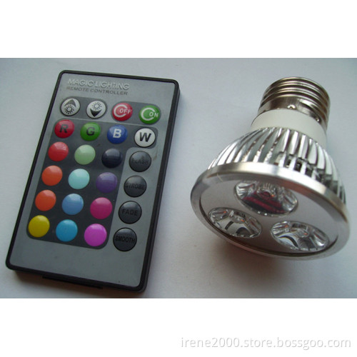 3W RGB LED Spotlight, E27 Spotlight (KR-M1X3-RGB(R-MG3RGB-RP) /LED Ligjht
